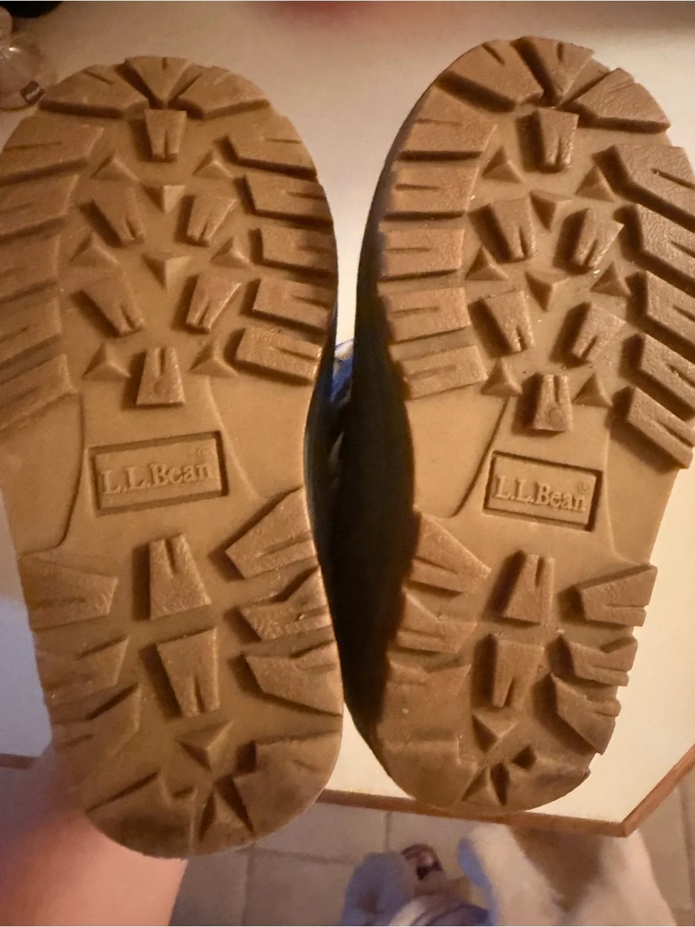 LL Bean Kids Blue Printed Winter Boots